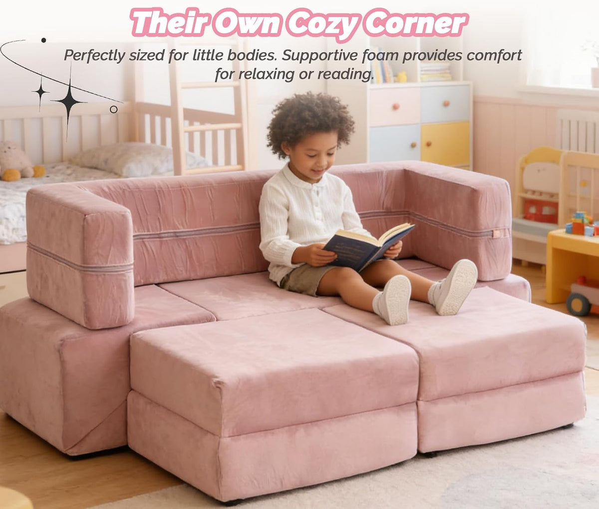 Play Couch for Kids, Modular Foam Children's Sofa