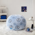 Idea Nuova Nickelodeon JoJo Siwa Embossed Faux Fur Round Bean Bag Chair for Kids,24"x24"x18"