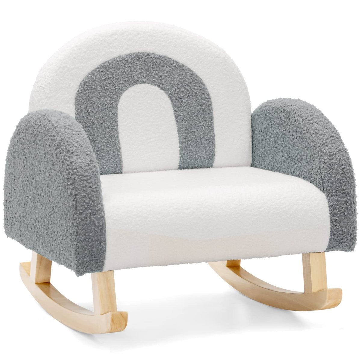 INFANS Kids Sofa, Toddler Armchair with Solid Wooden Frame Anti-Tipping Design Plush Fabric, Upholstered Children Chair for Kindergarten Playroom Preschool, Gift for Boys Girls, Toddler Couch