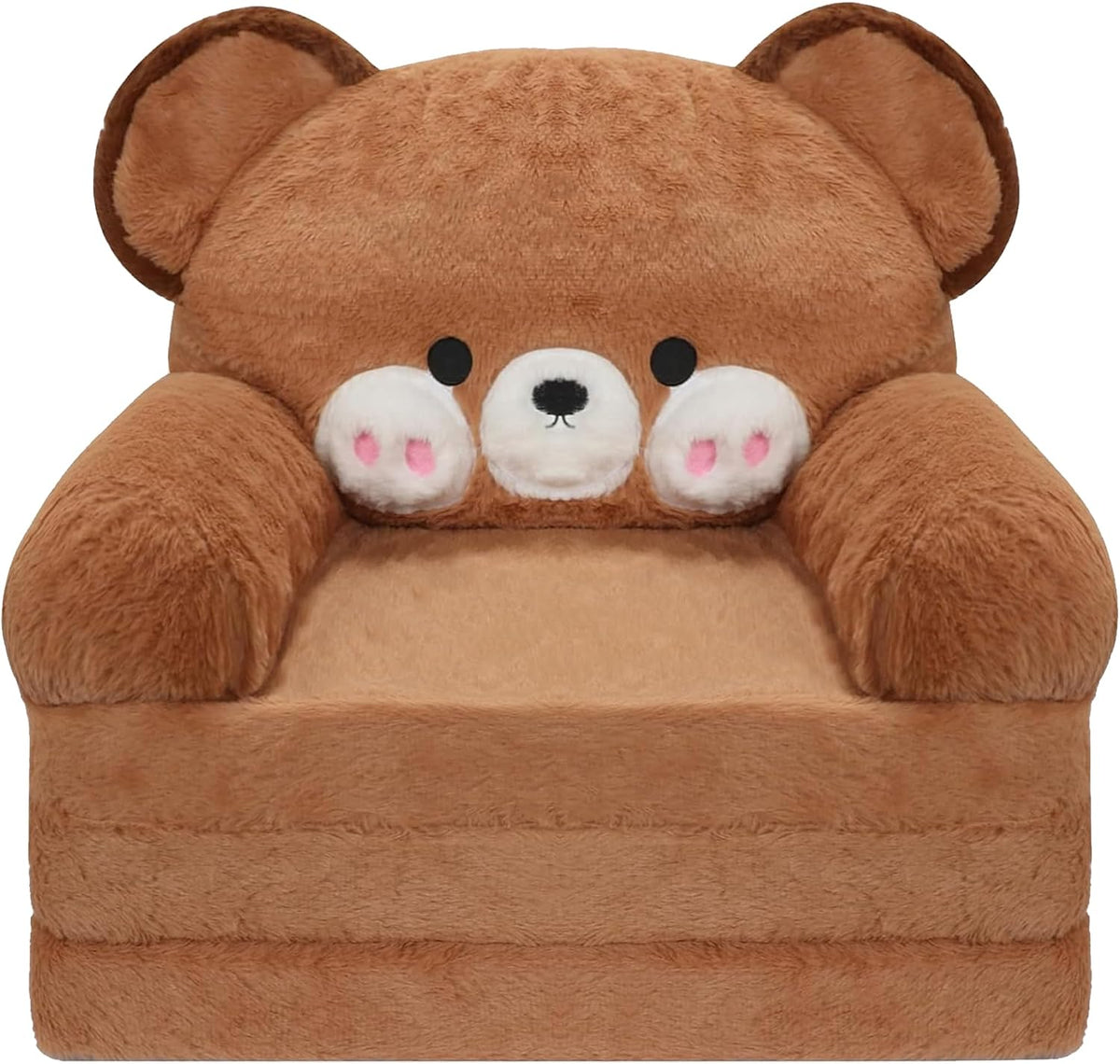 MONKISS Kids Couch, Toddler Chair Comfy, 2 in 1 Fold Out Kids Sofa