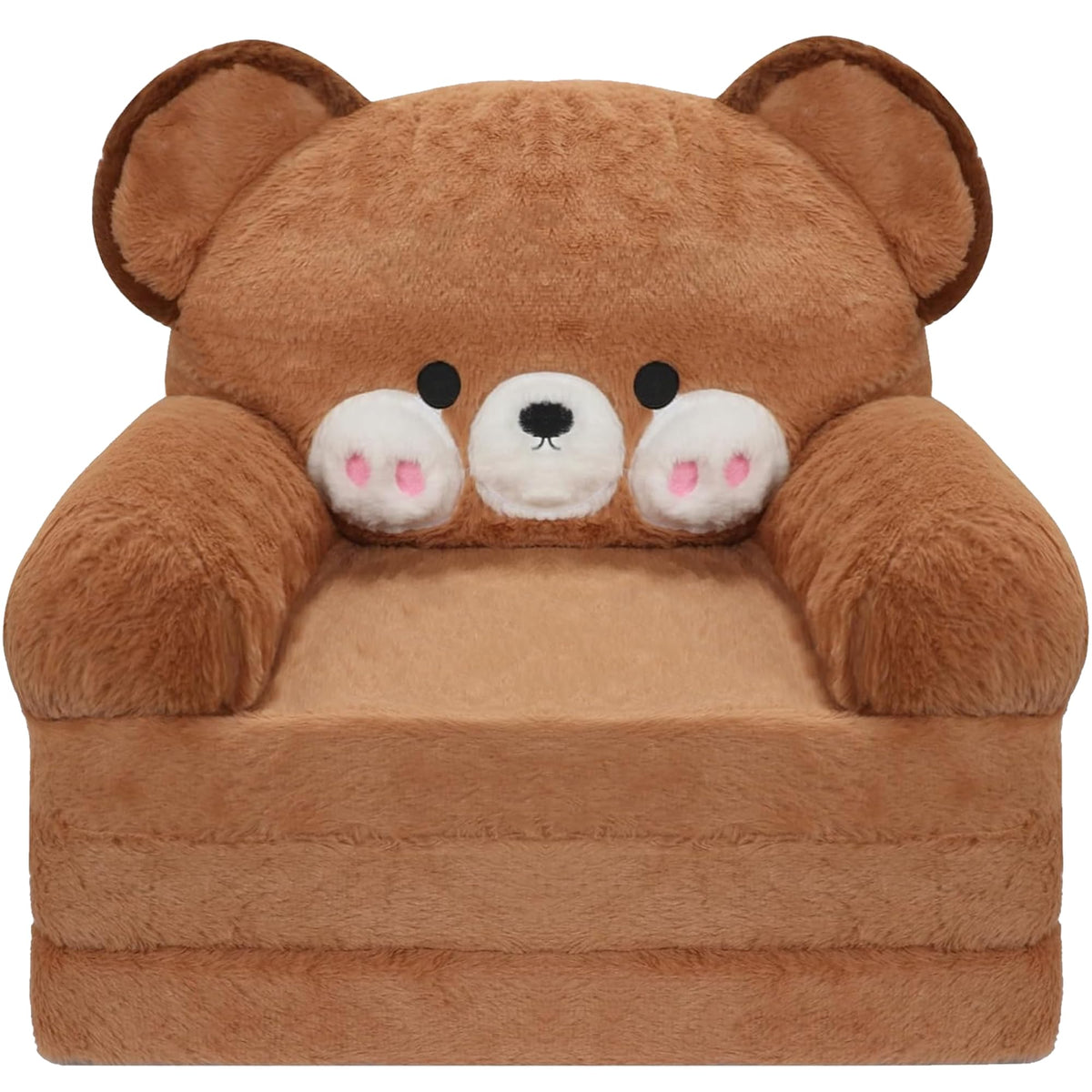 MONKISS Kids Couch, Toddler Chair Comfy, 2 in 1 Fold Out Kids Sofa