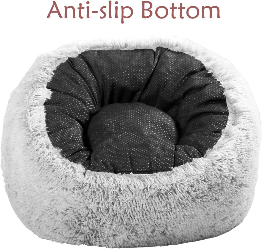 Plush Faux Fur Bean Bag Chairs, Memory Foam Filled Sofa Chair Shape Bean Bag for Adults/Teens/Kids, Ultra-Soft Lazy Sofa for Living Room Bedroom College Dorm, Grey