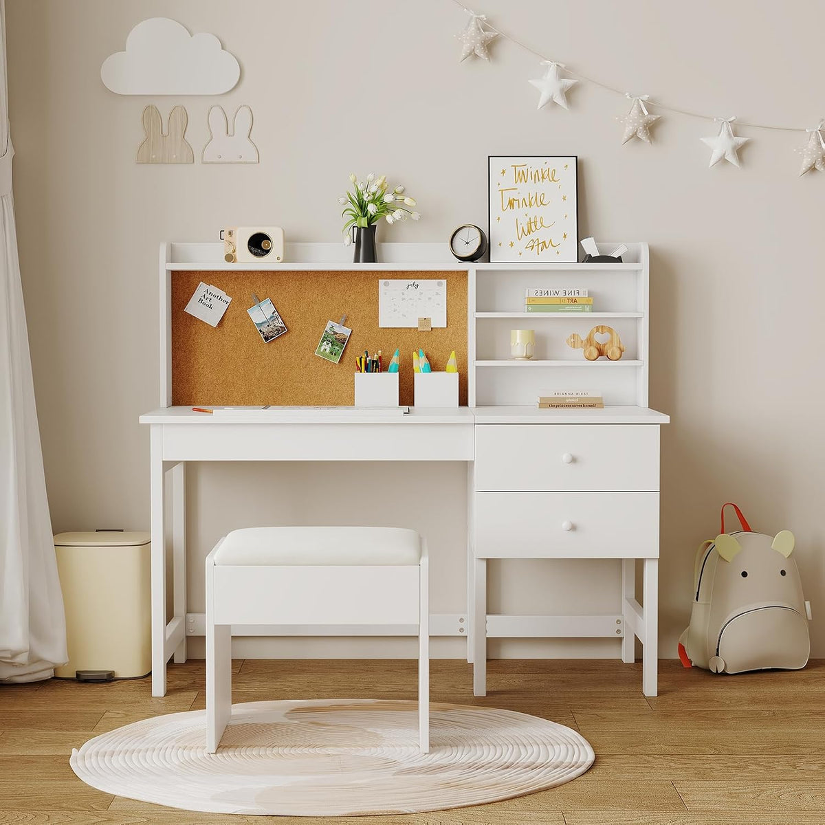 Garvee Kids Desk and Chair Set with Adjustable Tilt Desktop