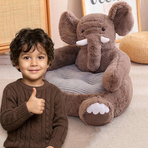 as Comfortable as Bean Bag Chairs for Kids Toddler Couch，as Comfortable as a Rocking Chair Kids Chairs for Toddlers，Removable Filler,Machine Washable(Gray Elephant)