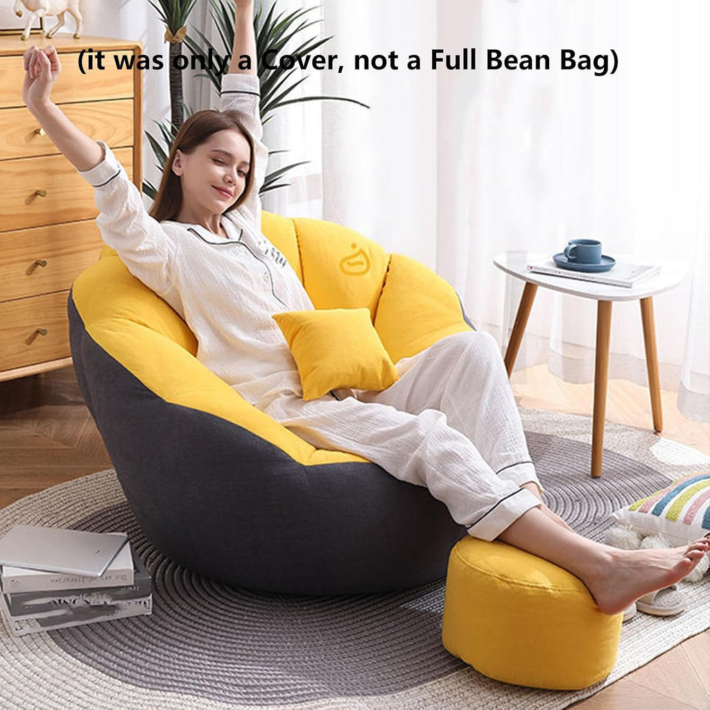 3 ft Bean Bag Chair for Teens, (No Filler) Stuffed Animal Storage Bean Bag Chair Cover Soft Premium Stuffable Bean Bag Chair Cover Leakproof Furniture Protector,Red