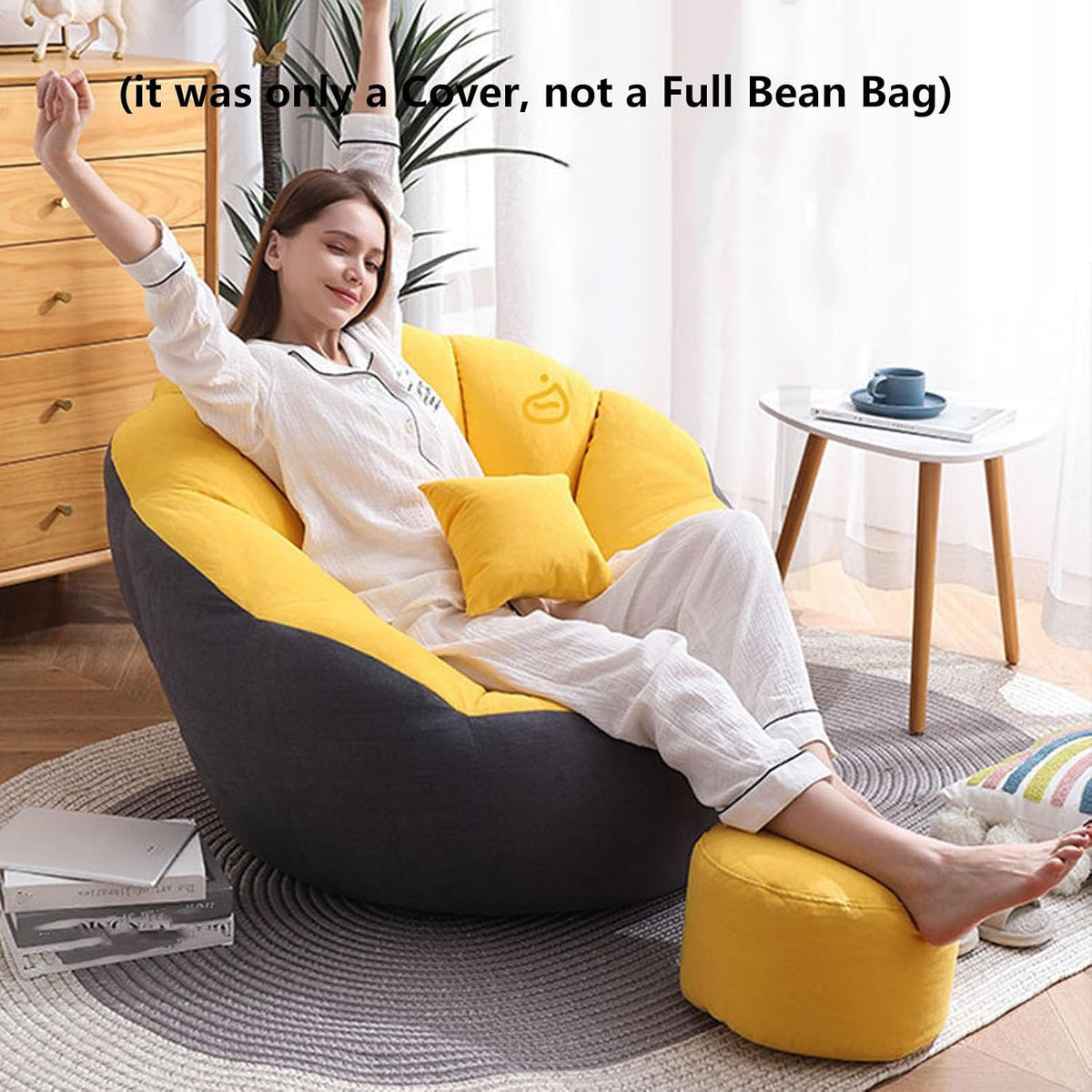 3 ft Bean Bag Chair for Teens, (No Filler) Stuffed Animal Storage Bean Bag Chair Cover Soft Premium Stuffable Bean Bag Chair Cover Leakproof Furniture Protector,Red