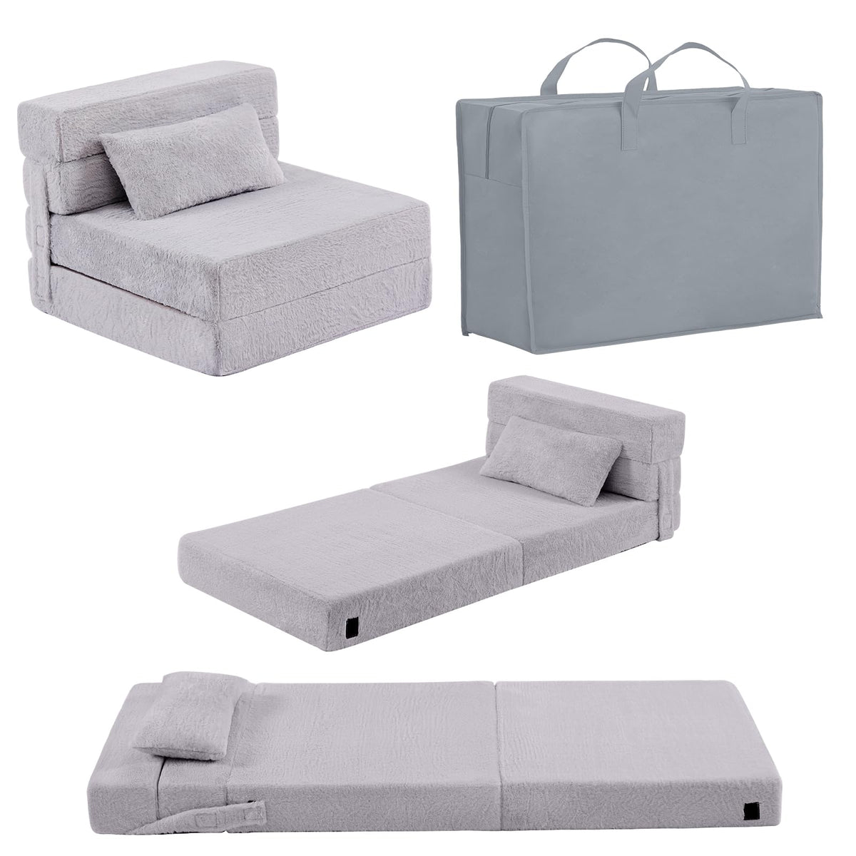 Foldable Sofa for Kids with Pillow, Washable Folding Floor Mat for Child