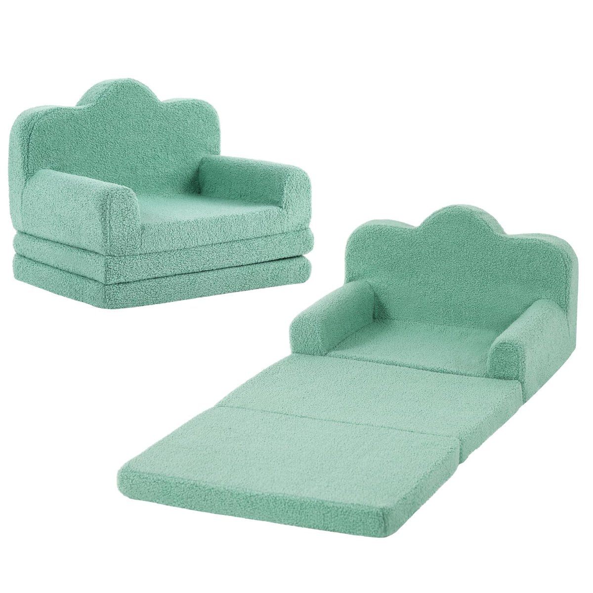 Kids Chair Plush Kids Couch, Comfy Kid Sofa Chair for Playroom, Convertible Child Couch for Playroom, Girls and Boys, Reading Chair for Kids Grey