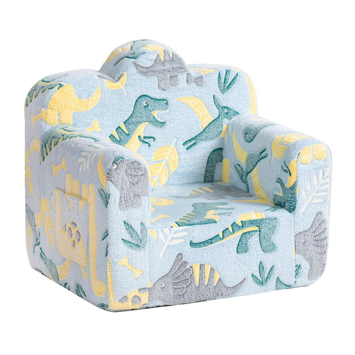 Tiita Kids Sofa, Childrens Couch with Carry Handle, Portable Toddler Foam Sofa Couch, Glow in The Dark Nursery Kids Couch, Lightweight Kids Chair for Playroom, Dorm Room, Small Space, Flower