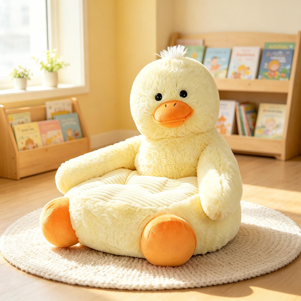 Kids Duck Bean Bag Chair Animal Shaped Cushion Couch Sofa for Home Decor