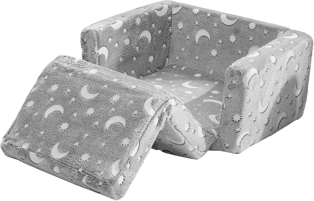 Couch, Fold Out Sofa Chair, Foam, Washable,Fold Out Foam Sofa Chair for Reading Corner, Gift,Dark Star