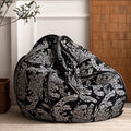 Bean Bag Chair (No Filler) Boho Rainbow Kids Bean Bag Chair-Cover Stuffed Animal Storage Bean Bag Comfy Chair Living Room Furniture Bedroom Furniture for Girls Boys Indoor Outdoor(Green,70CM)