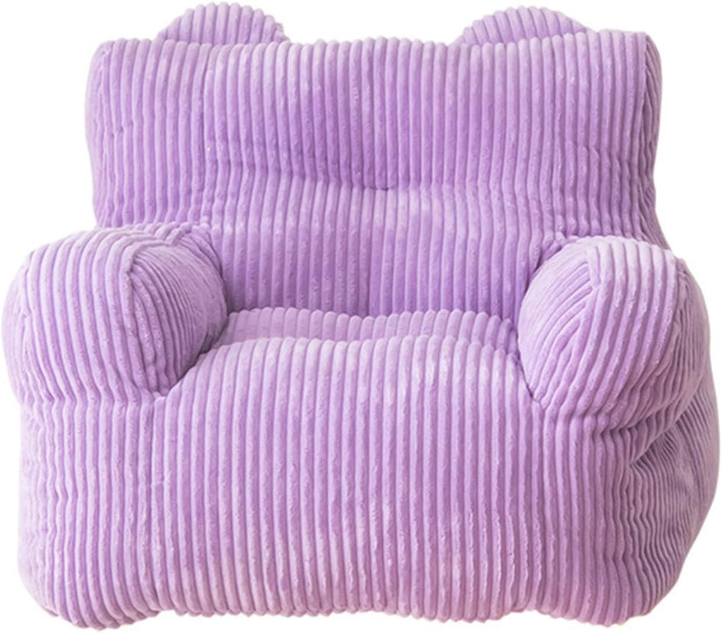 Cute Bean Bag Chair Cover, Stuffed Animal Storage Bean Bag Chair Cover (No Filler) Ultra Soft Bean Bags Chairs Lazy Lounger Tatami,Purple