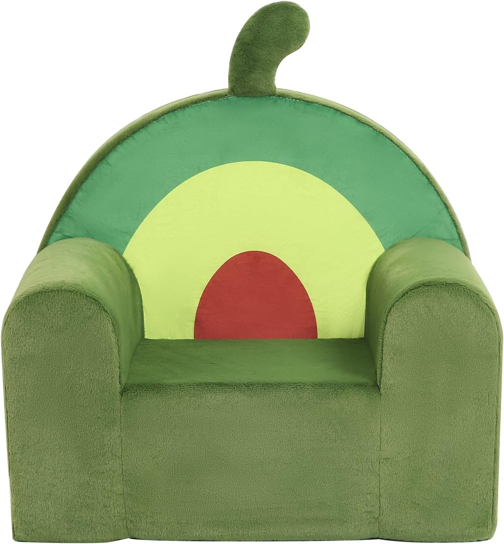 MOMCAYWEX Comfy Cute Kids Chair, Soft Kids Couch with High Density Foam, Kids Reading Chair, Dark Green