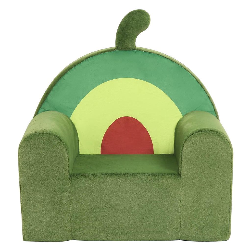MOMCAYWEX Comfy Cute Kids Chair, Soft Kids Couch with High Density Foam, Kids Reading Chair, Dark Green