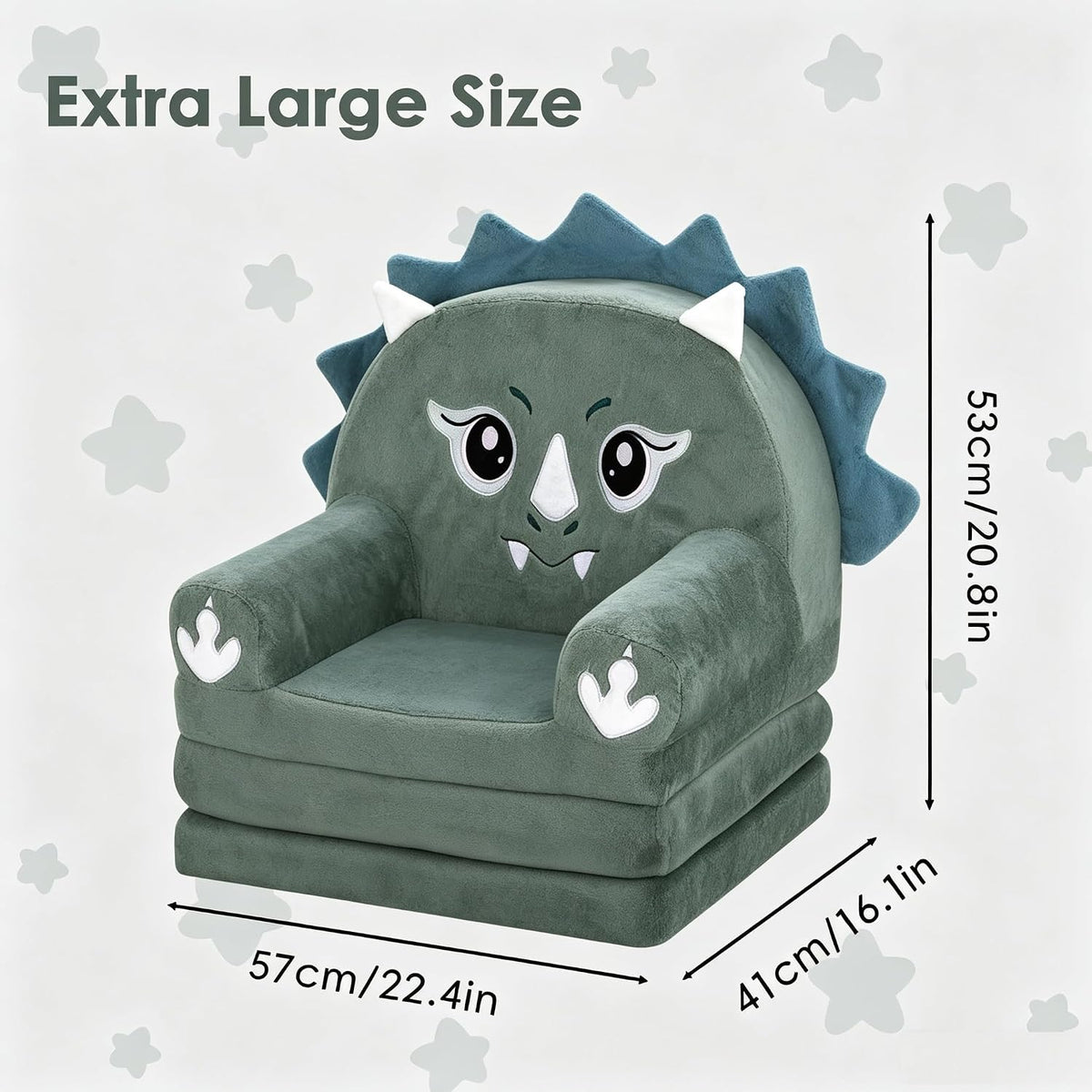 decalsweet Teens Couch Foldable Sofa Armchair