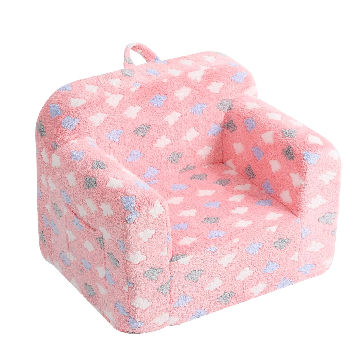 Kids Chair Plush Kids Couch, Comfy Kid Sofa Chair for Playroom, Convertible Child Couch for Playroom, Girls and Boys, Reading Chair for Kids Grey