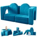 wanan Kids Couch 10PCS, Modular Kids Play Couch for Playroom Bedroom, 10 in 1 Multifunctional Kid Sofa for Playing, Creativing, Sleeping, Indoor Toddler Couches for Boys and Girls(Grey)