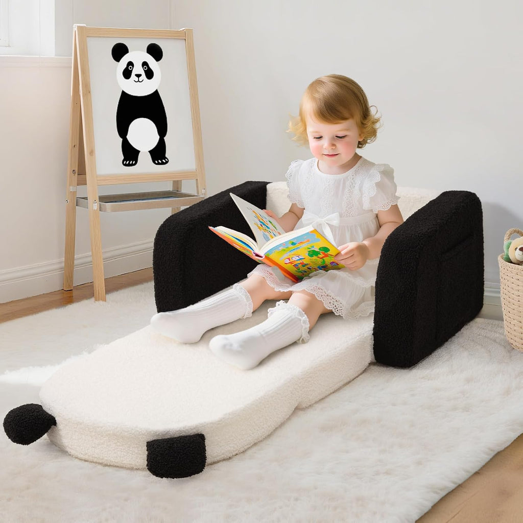 Kids Chair, 2-in-1 Comfy Kids Couch Fold Out , Convertible Sofa Chair