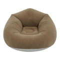 6 Pcs Inflatable Bean Bag Chairs for Adults with Foot Pump, 330lbs Capacity Blow up Couch Folding Portable Inflatable Couch Lazy Sofa for Living Room Reading Gaming (Coffee Color)