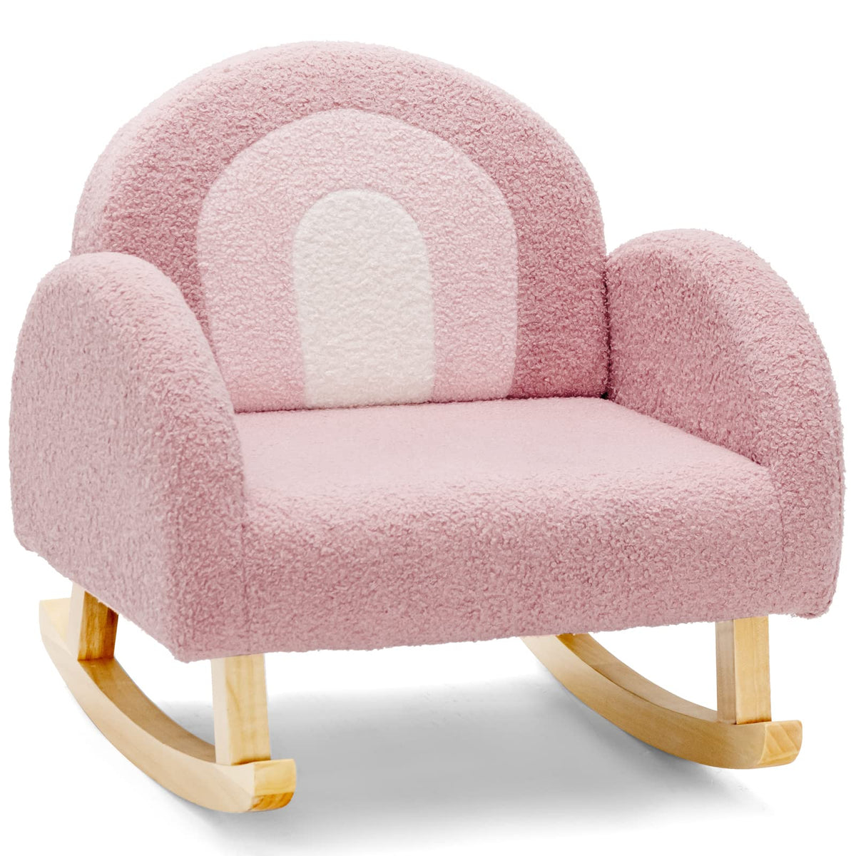 INFANS Kids Sofa, Toddler Armchair with Solid Wooden Frame Anti-Tipping Design Plush Fabric, Upholstered Children Chair for Kindergarten Playroom Preschool, Gift for Boys Girls, Toddler Couch