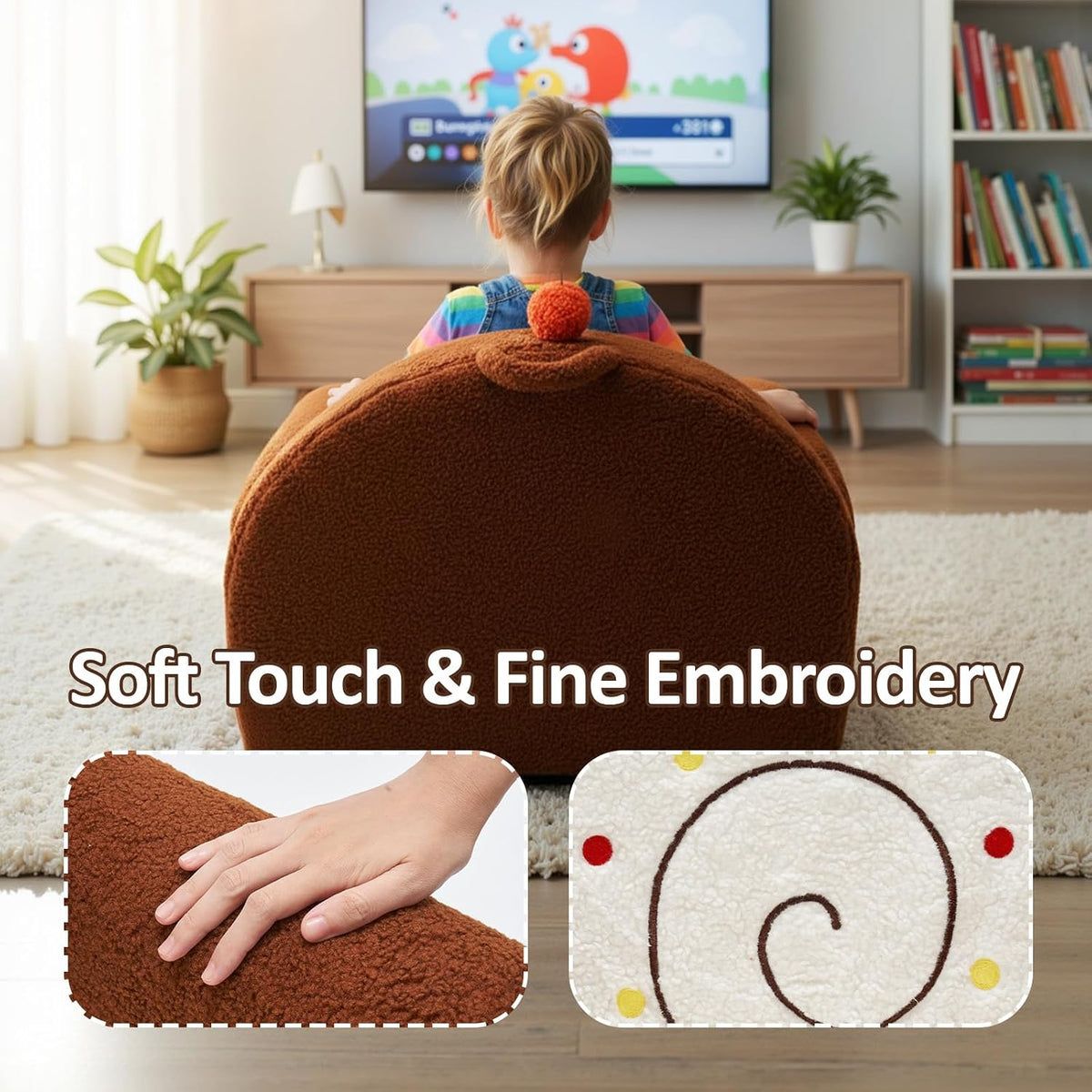 OUOZZZ Kids Chair, Toddler Chairs Comfy 1-6 Years Old Boys (Brown(1-6Y))