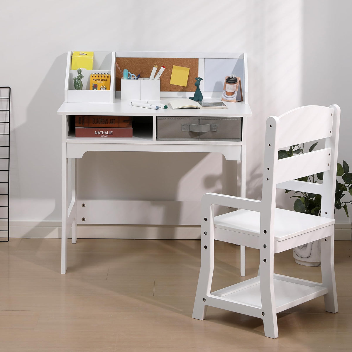 Garvee Kids Desk and Chair Set, Study Desk for Boys and Girls