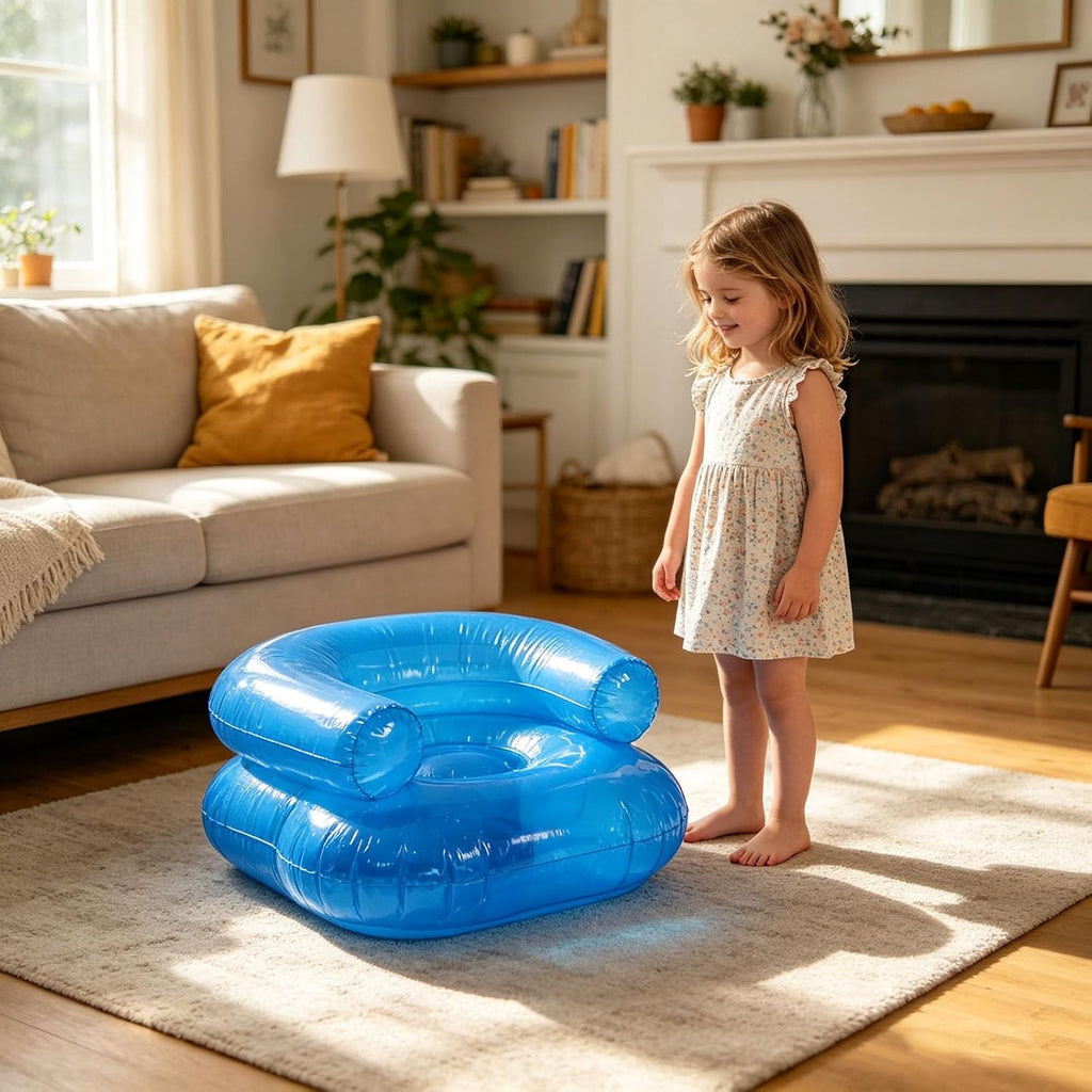 Kids Inflatable Chair,Waterproof PVC Blow Up Sofa,Portable Blow Up Chairs for Kids Beach 90s Party Camping Picnics Party Supplies