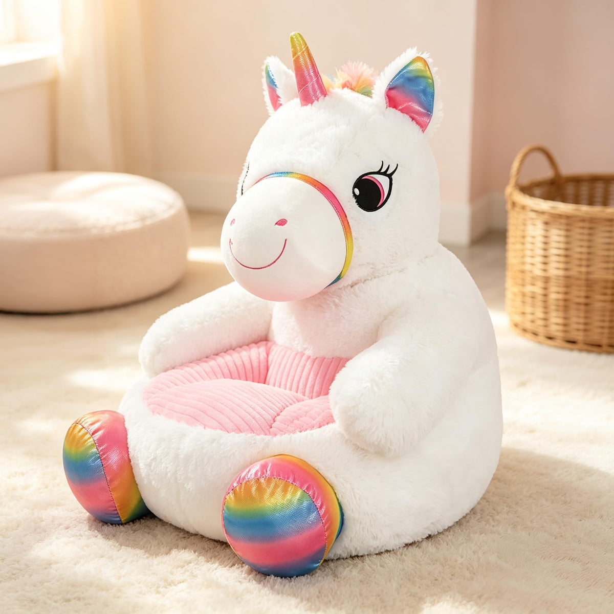 Kids Duck Bean Bag Chair Animal Shaped Cushion Couch Sofa for Home Decor