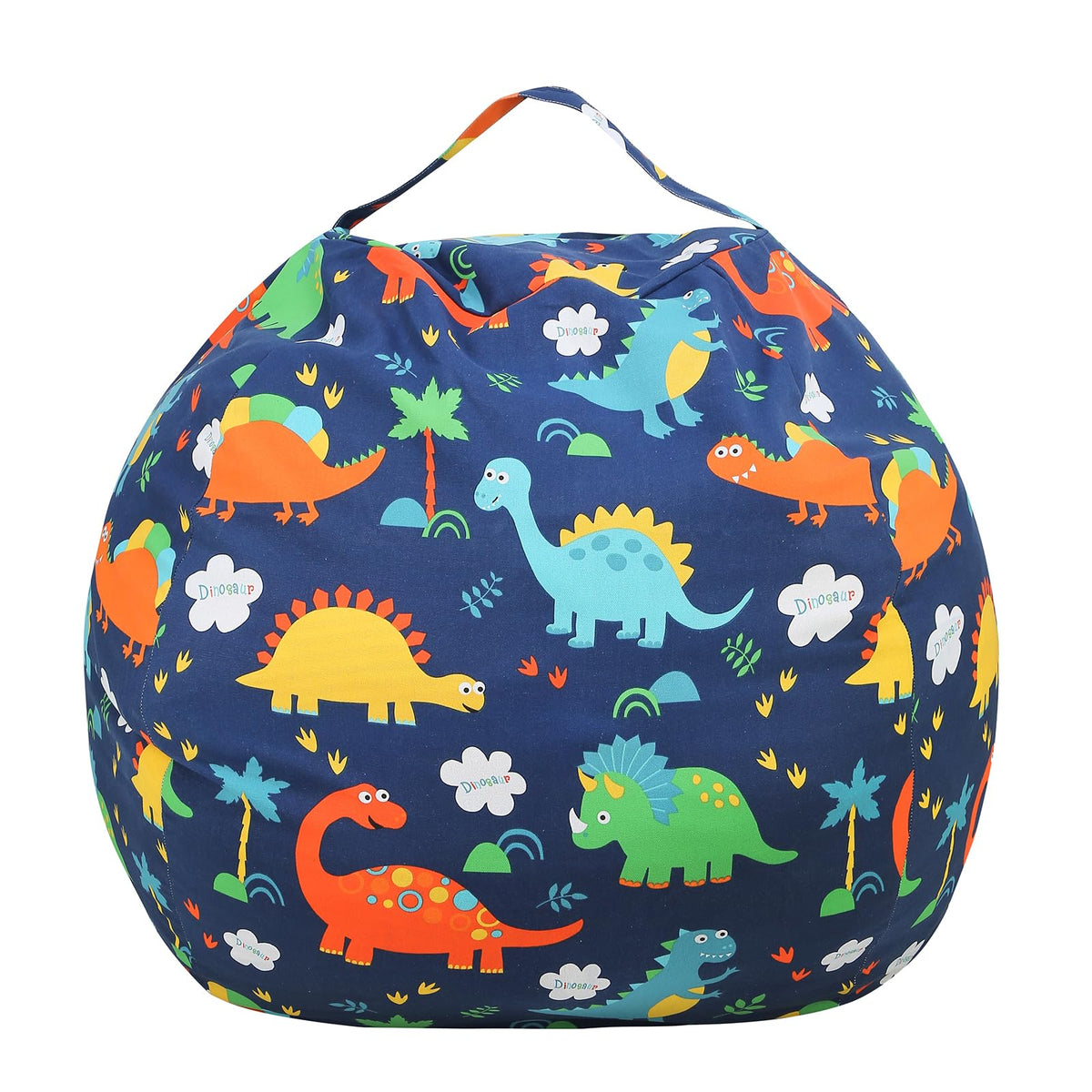 LMYOVE Stuffed Animal Storage Bean Bag Chair Cover for Kids, Organizing Plush Toys for Girls and Boys (26'', Football)