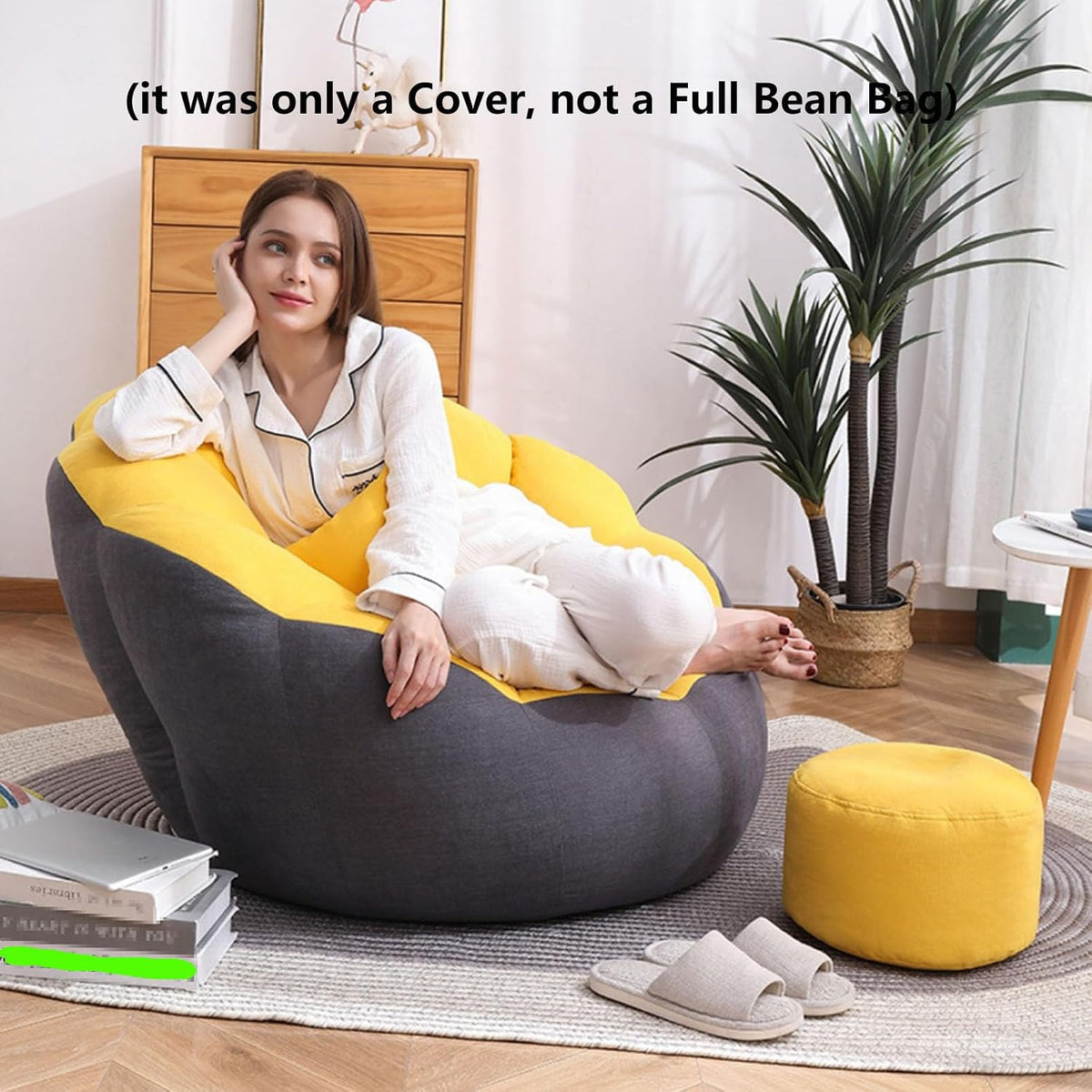 3 ft Bean Bag Chair for Teens, (No Filler) Stuffed Animal Storage Bean Bag Chair Cover Soft Premium Stuffable Bean Bag Chair Cover Leakproof Furniture Protector,Red
