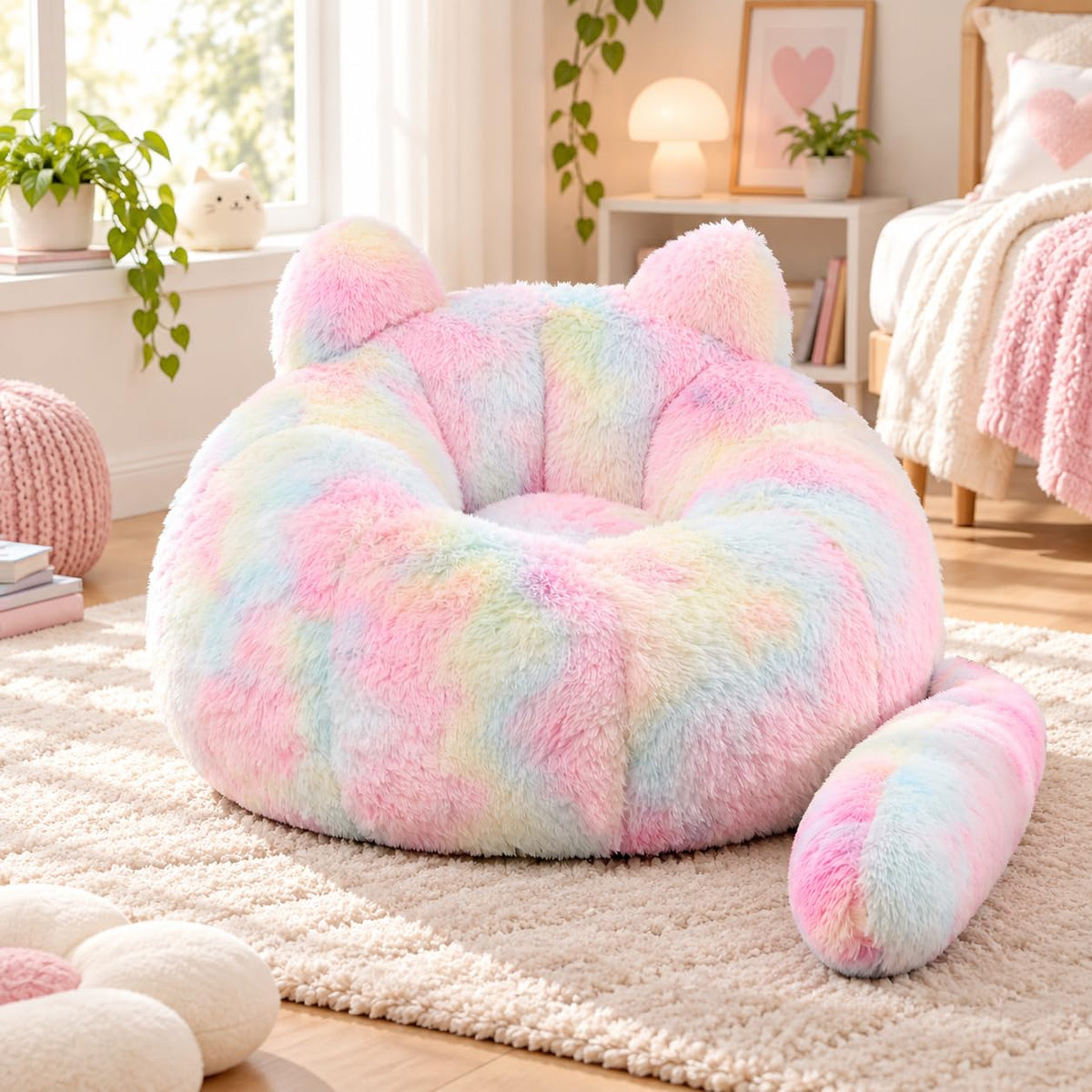 41.7'' W Cat Bean Bag Chair for Kids and Teens
