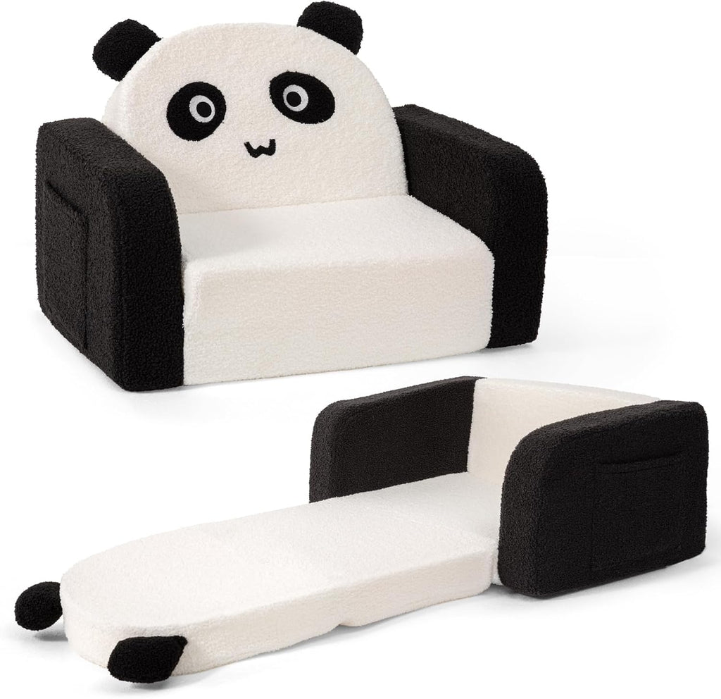 Kids Chair, 2-in-1 Comfy Kids Couch Fold Out , Convertible Sofa Chair