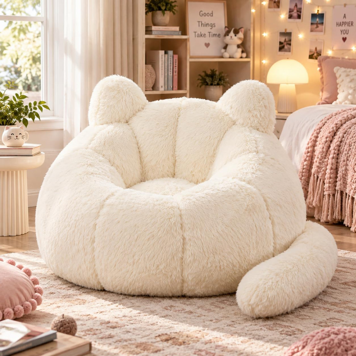 41.7'' W Cat Bean Bag Chair for Kids and Teens