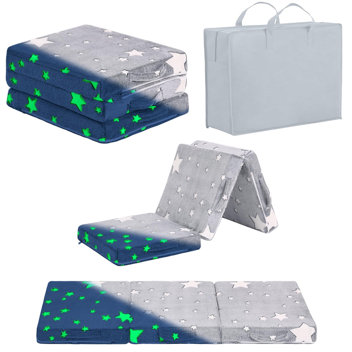 Kids Floor Mat, Trifold Futon Sofa, Portable Folding Play Mats for Playroom