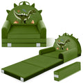 Dinosaur Kids Sofa Bed Ages 3+ with Washable Cover, Foldable Toddler Chair