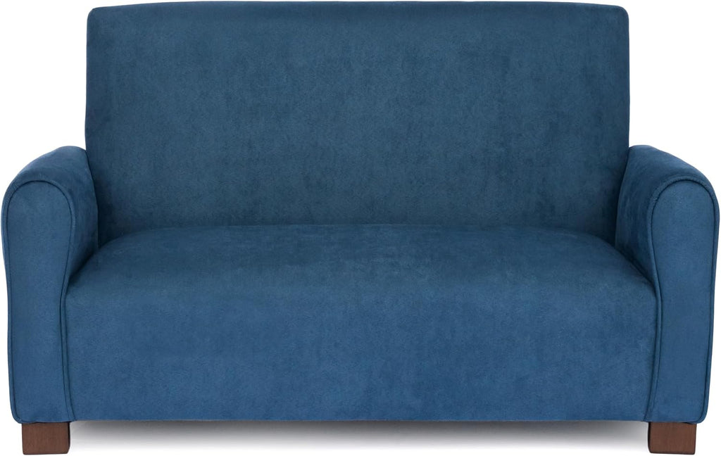 Toddler Upholstered Sofa (Navy Suede)