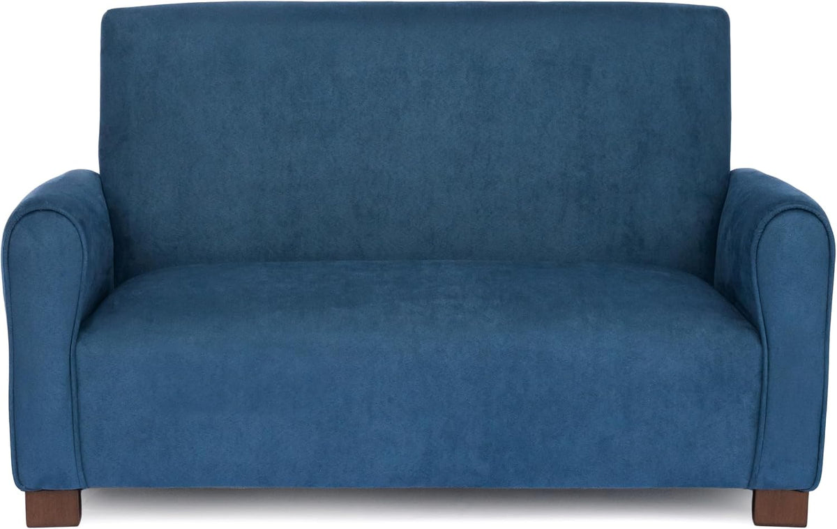 Toddler Upholstered Sofa (Navy Suede)