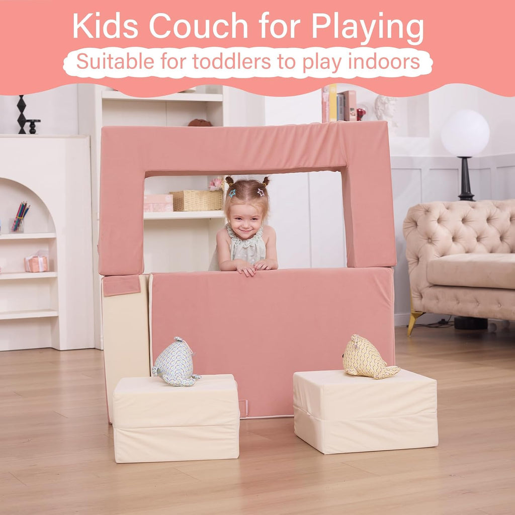 Kids Couch, Modular Toddler Couch for Playroom