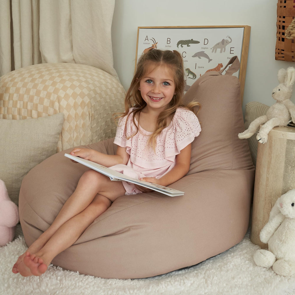 ZICOTO Stuffed Animal Storage Bean Bag Chair Cover for Kids - Cover Only
