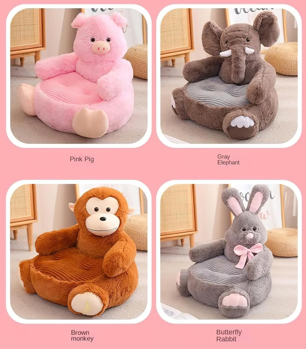 as Comfortable as Bean Bag Chairs for Kids Toddler Couch，as Comfortable as a Rocking Chair Kids Chairs for Toddlers，Removable Filler,Machine Washable(Gray Elephant)