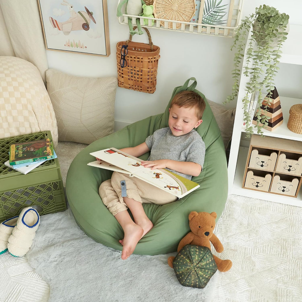 ZICOTO Stuffed Animal Storage Bean Bag Chair Cover for Kids - Cover Only