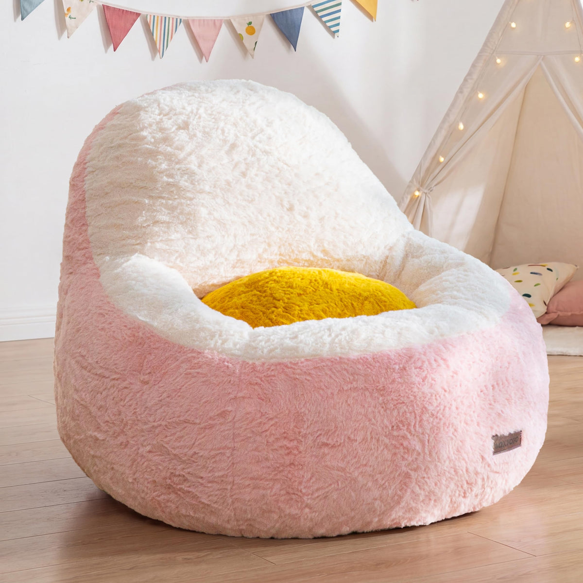 MAXYOYO Bean Bag Chair for Kids, Avocado-Shaped Faux Fur Chair