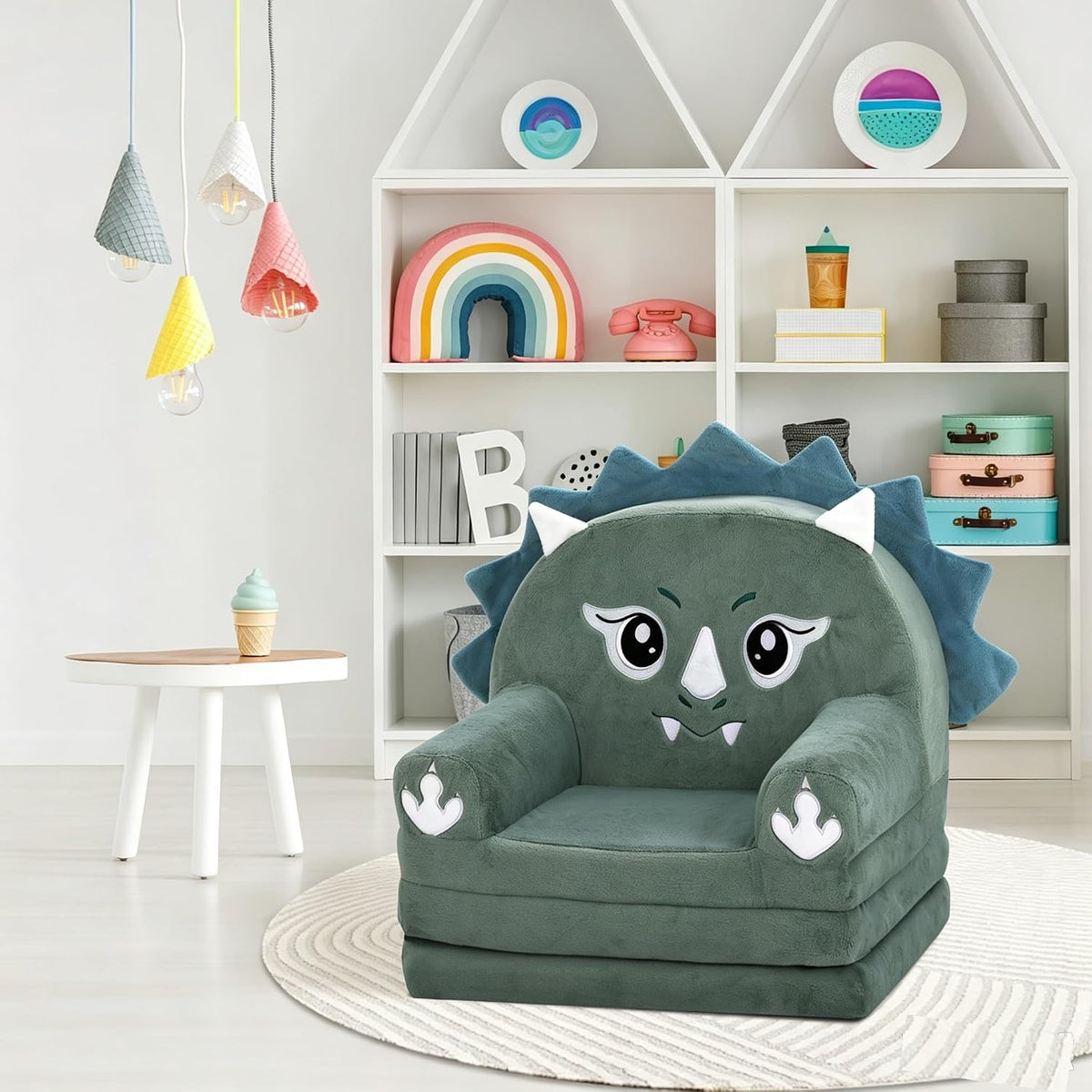 decalsweet Teens Couch Foldable Sofa Armchair