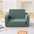 Toddler Couch 2-in-1 Flip Open Sherpa Kids Sofa Chair, Light Brown