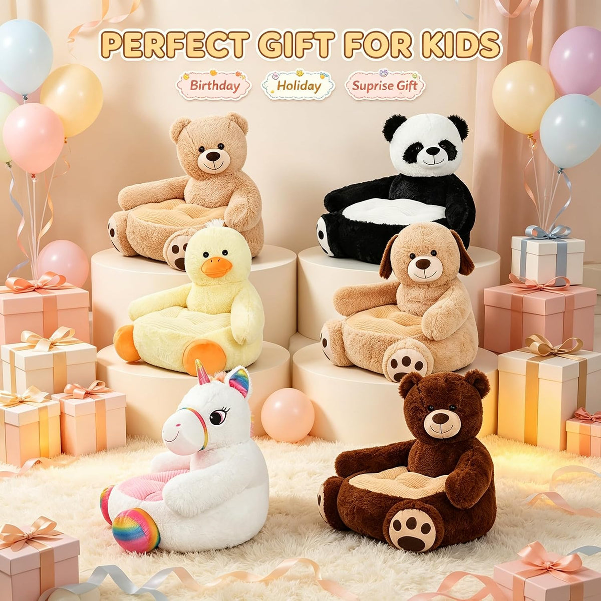 Kids Duck Bean Bag Chair Animal Shaped Cushion Couch Sofa for Home Decor