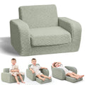 KidBloom 3-in-1 Toddler Couch, Toddler Chairs Comfy 2-3 Years Old, Gray