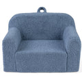 Costzon Kids Couch, Comfy Toddler Sofa Chair with Soft Fleece Fabric Cover, Kids Furniture for Playroom, Children Reading Armchair for Boys & Girls Aged 3+ Birthday (Medial,Grey)