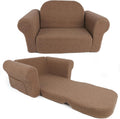 Chairs for childrenr, 2-in-1 Toddler Soft Teddy Couch Fold Out, Convertible Chair to Lounger for Girls and Boys|Safety Certified | Gift for Children