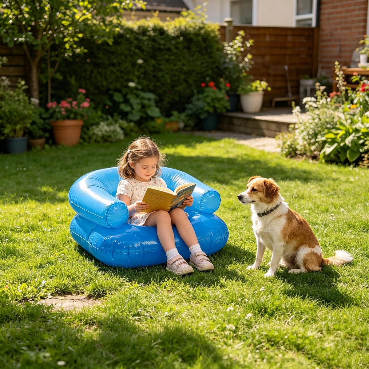 Kids Inflatable Chair,Waterproof PVC Blow Up Sofa,Portable Blow Up Chairs for Kids Beach 90s Party Camping Picnics Party Supplies
